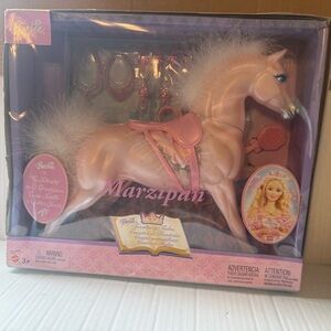Mattel Barbie Marzipan Horse - Pink and White